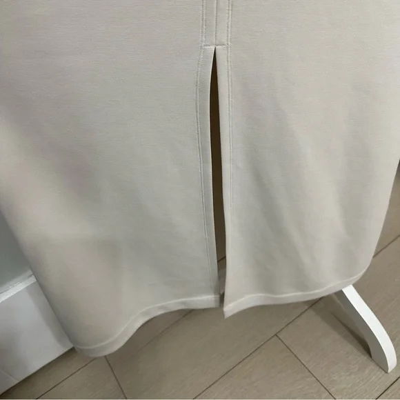 Lululemon Ease of it All V-Neck Midi Dress SZ 8 White Opal Athleisure Casual GUC - Picture 5 of 11